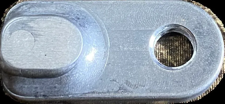 Small machined aluminium connecting link
